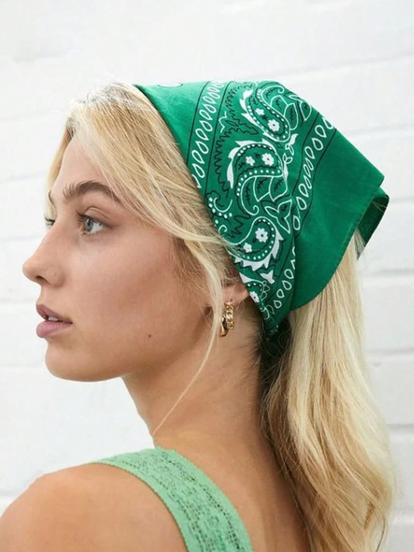 Foulard carré imprimé motifs noix de cajou - Protection UV