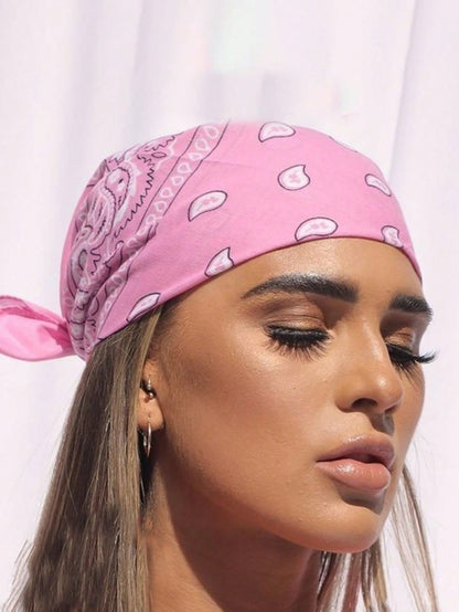Foulard carré imprimé motifs noix de cajou - Protection UV