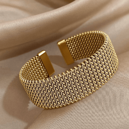 Bracelet tressé or 18 carats pour femme