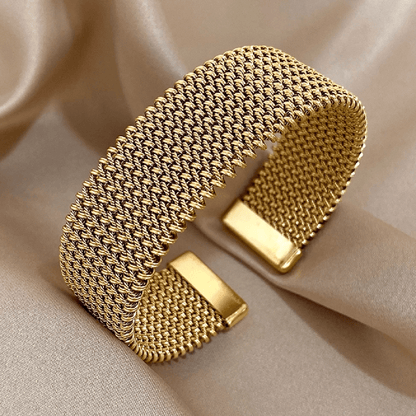 Bracelet tressé or 18 carats pour femme