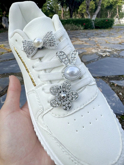 6 accessoires décoratifs pour chaussures - Lapin, nœud papillon, fleur