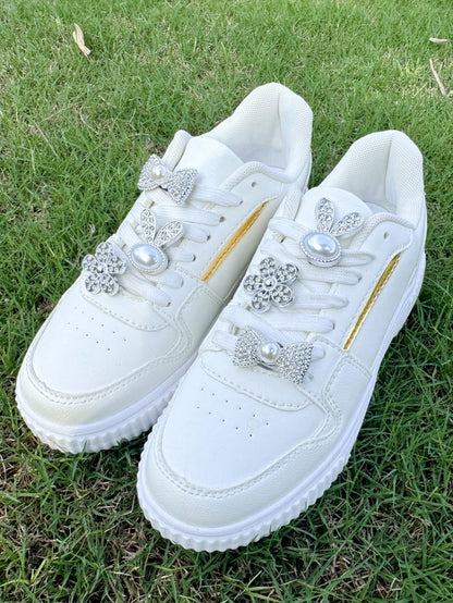 6 accessoires décoratifs pour chaussures - Lapin, nœud papillon, fleur