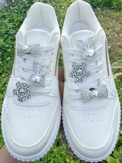 6 accessoires décoratifs pour chaussures - Lapin, nœud papillon, fleur