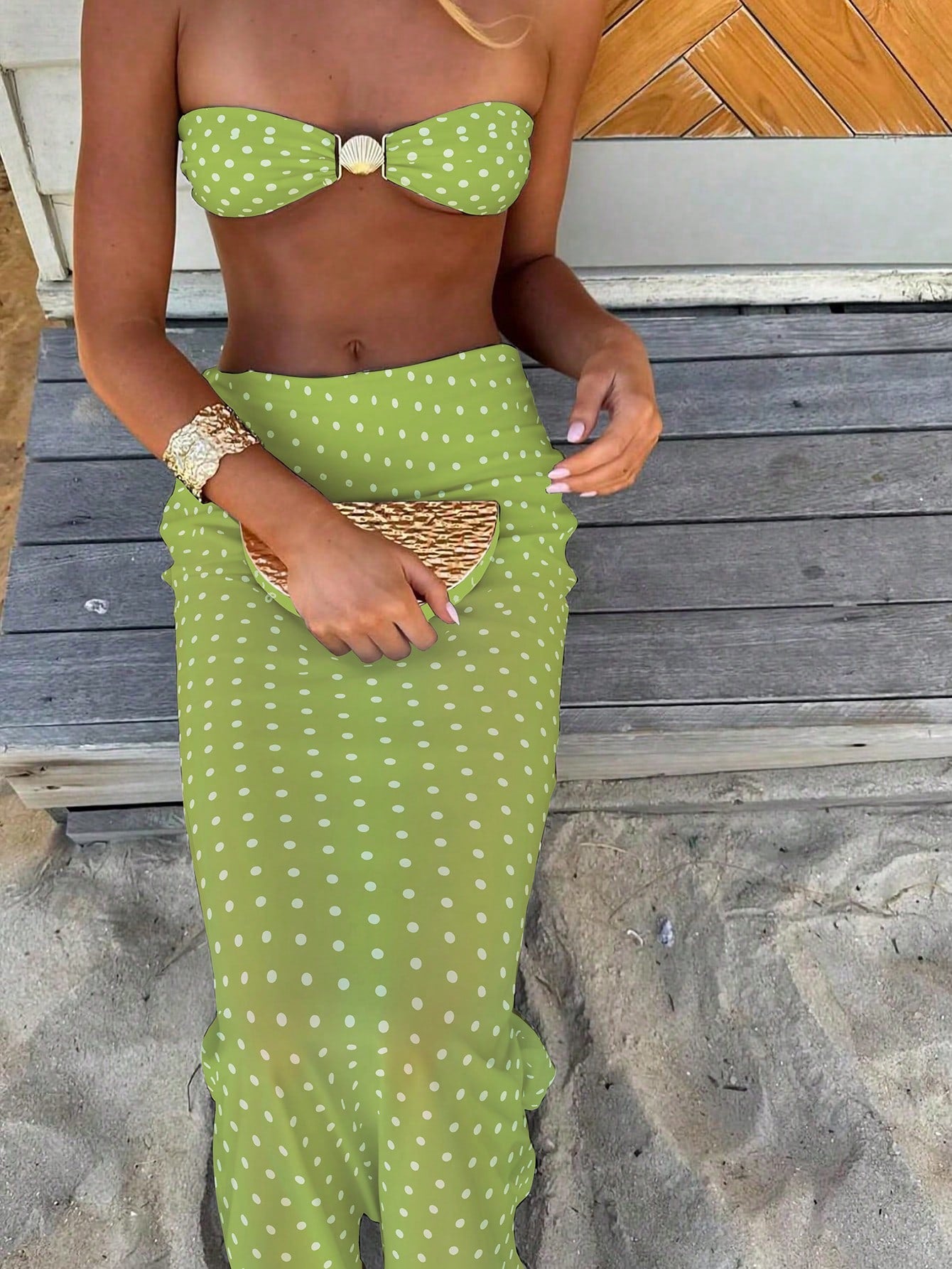 Bikini 3 pièces femme imprimé floral Polovedo