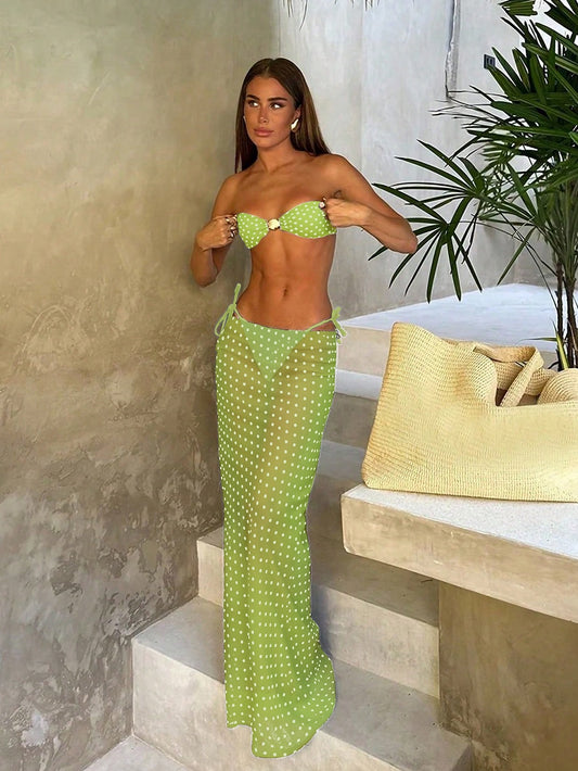 Bikini 3 pièces femme imprimé floral Polovedo