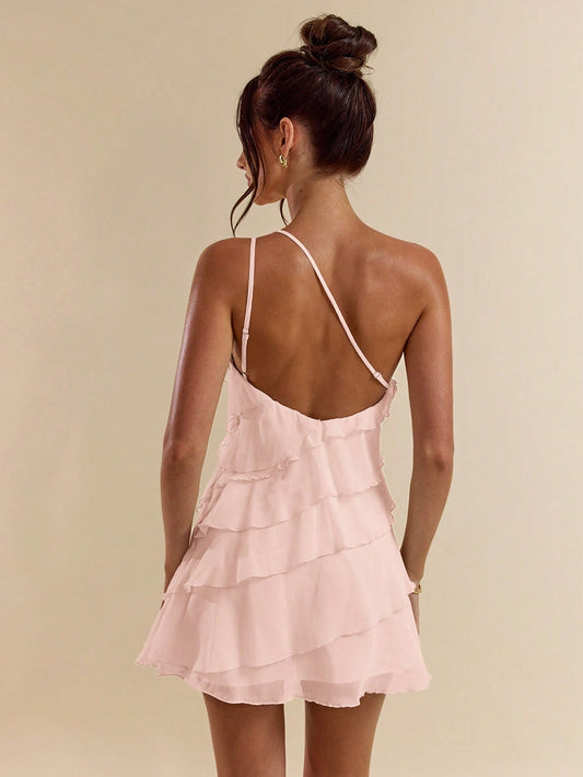 Robe mini fleurie abricot pour soirées et sorties
