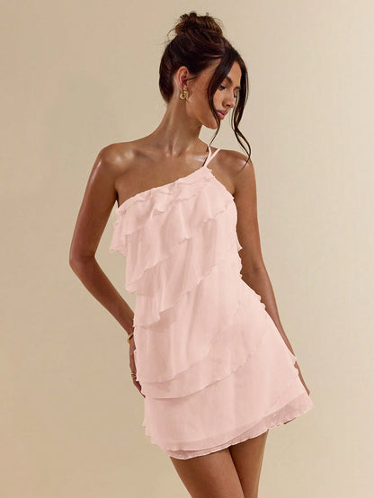 Robe mini fleurie abricot pour soirées et sorties