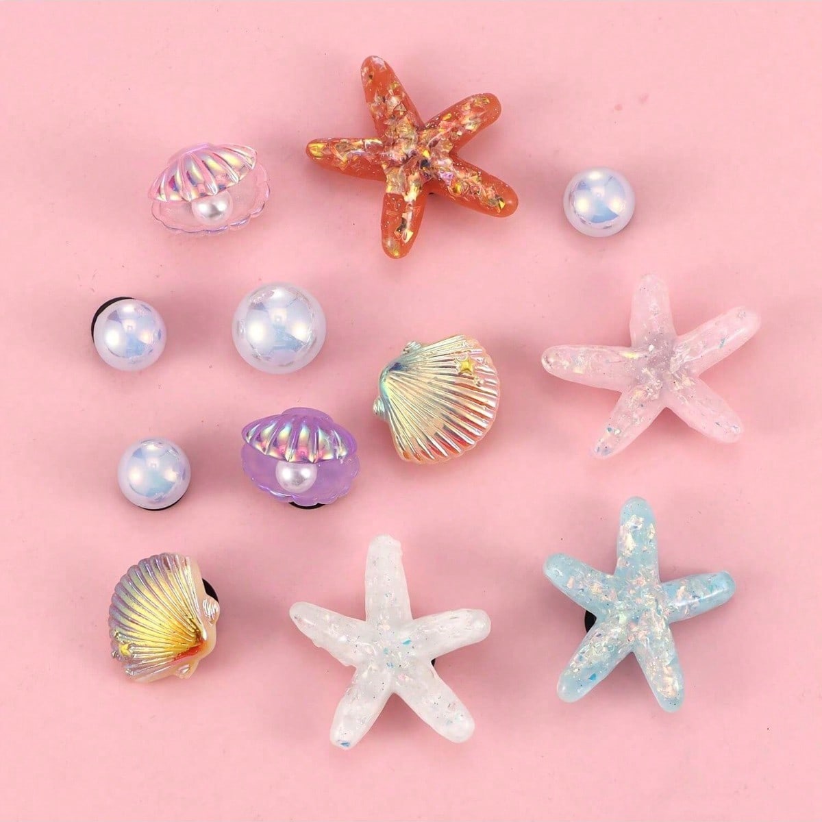 12 Étoiles de Mer en Résine pour Décorations de Chaussures