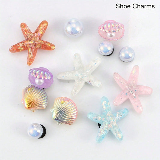 12 Étoiles de Mer en Résine pour Décorations de Chaussures