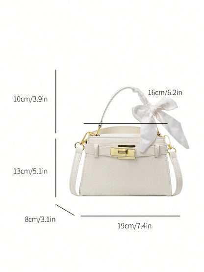 Sac à main femme motif crocodile, sangle réglable, fermeture magnétique