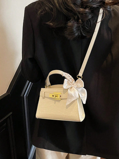 Sac à main femme motif crocodile, sangle réglable, fermeture magnétique