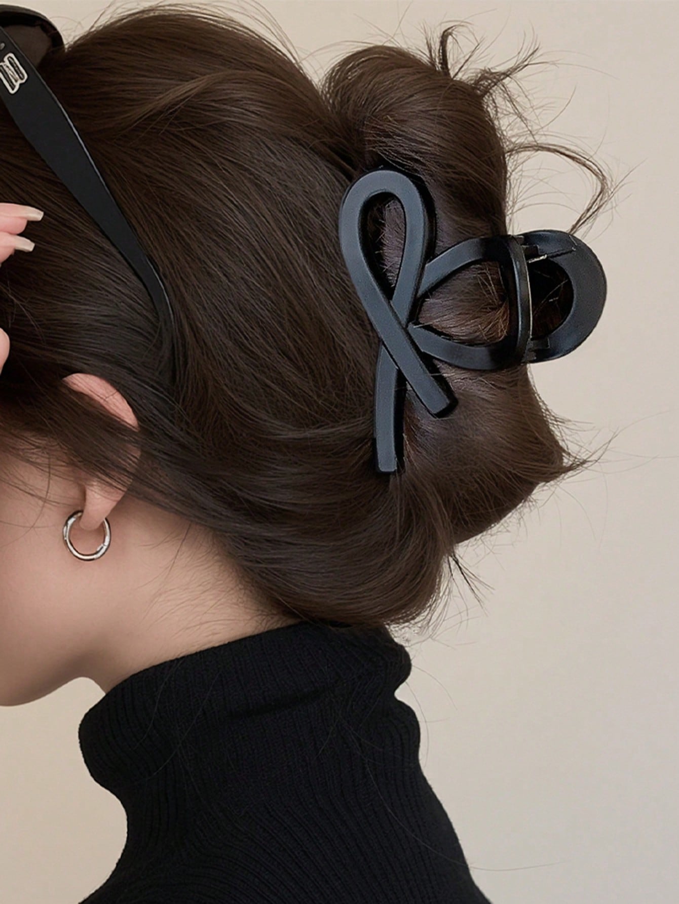 Pinces à cheveux nœud mat - Lot de 4 - 7,5 cm