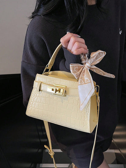 Sac à main mini femme motif crocodile avec bandoulière