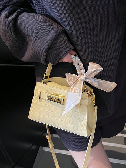 Sac à main mini femme motif crocodile avec bandoulière
