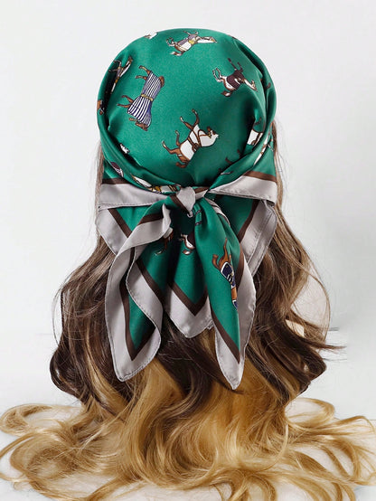 Bandana femme 70 cm satin soyeux