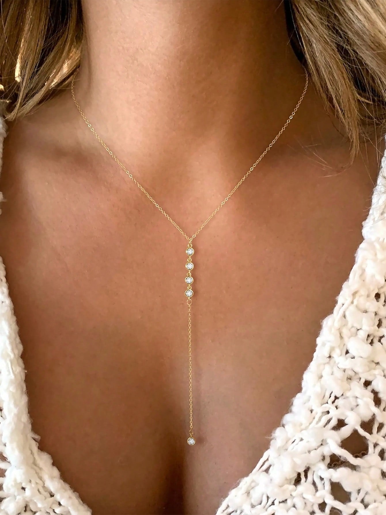 Collier en or serti diamants pour femmes
