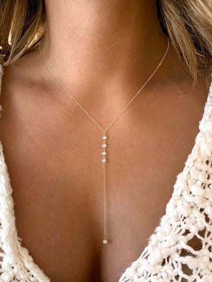 Collier en or serti diamants pour femmes
