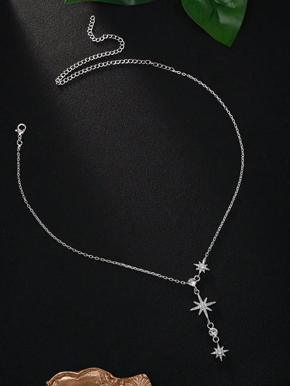 Collier ras-de-cou étoile zirconia pour femme