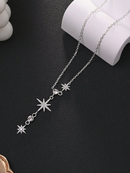 Collier ras-de-cou étoile zirconia pour femme