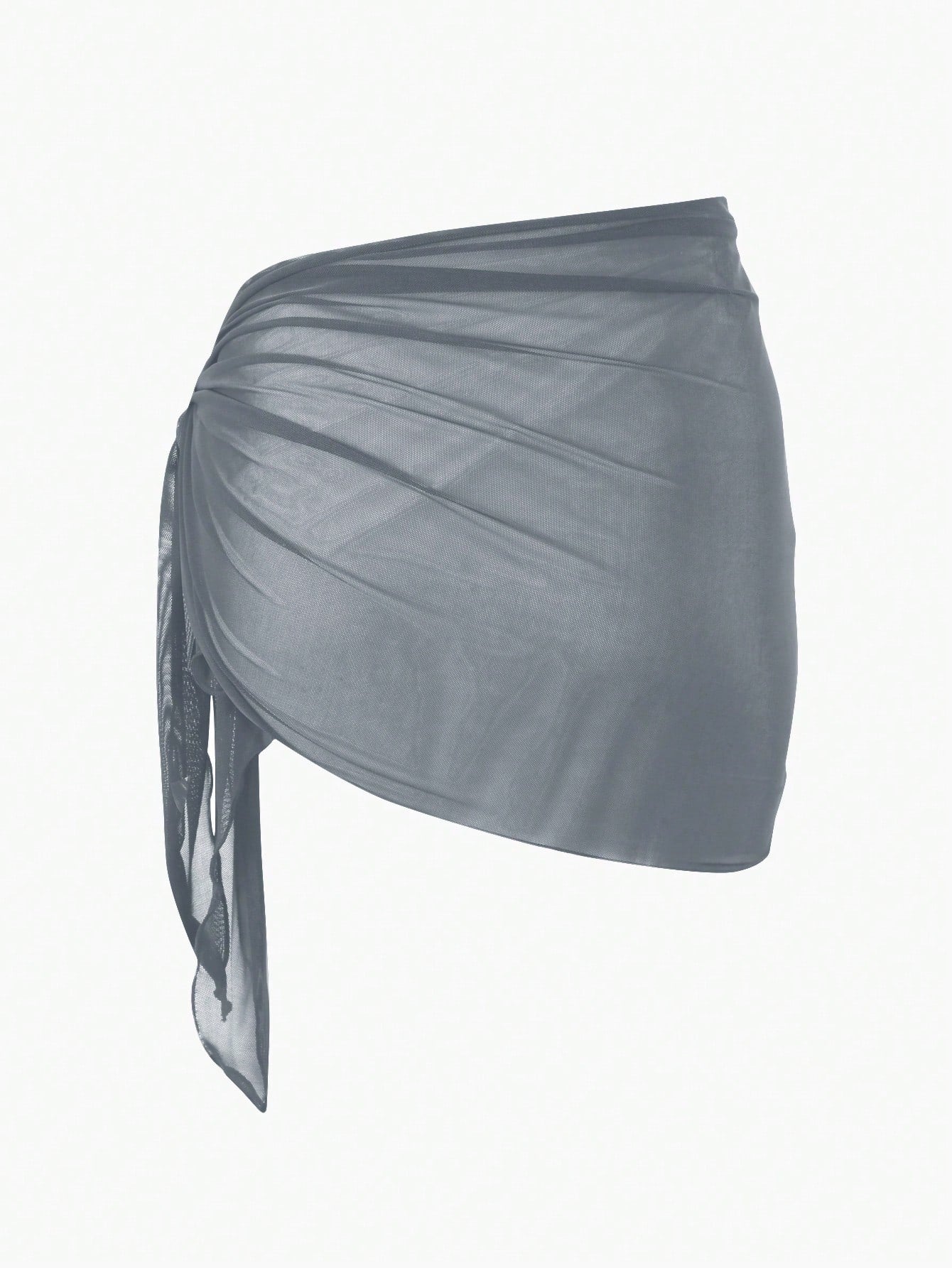 Jupe cache-maillot asymétrique à nœud avant