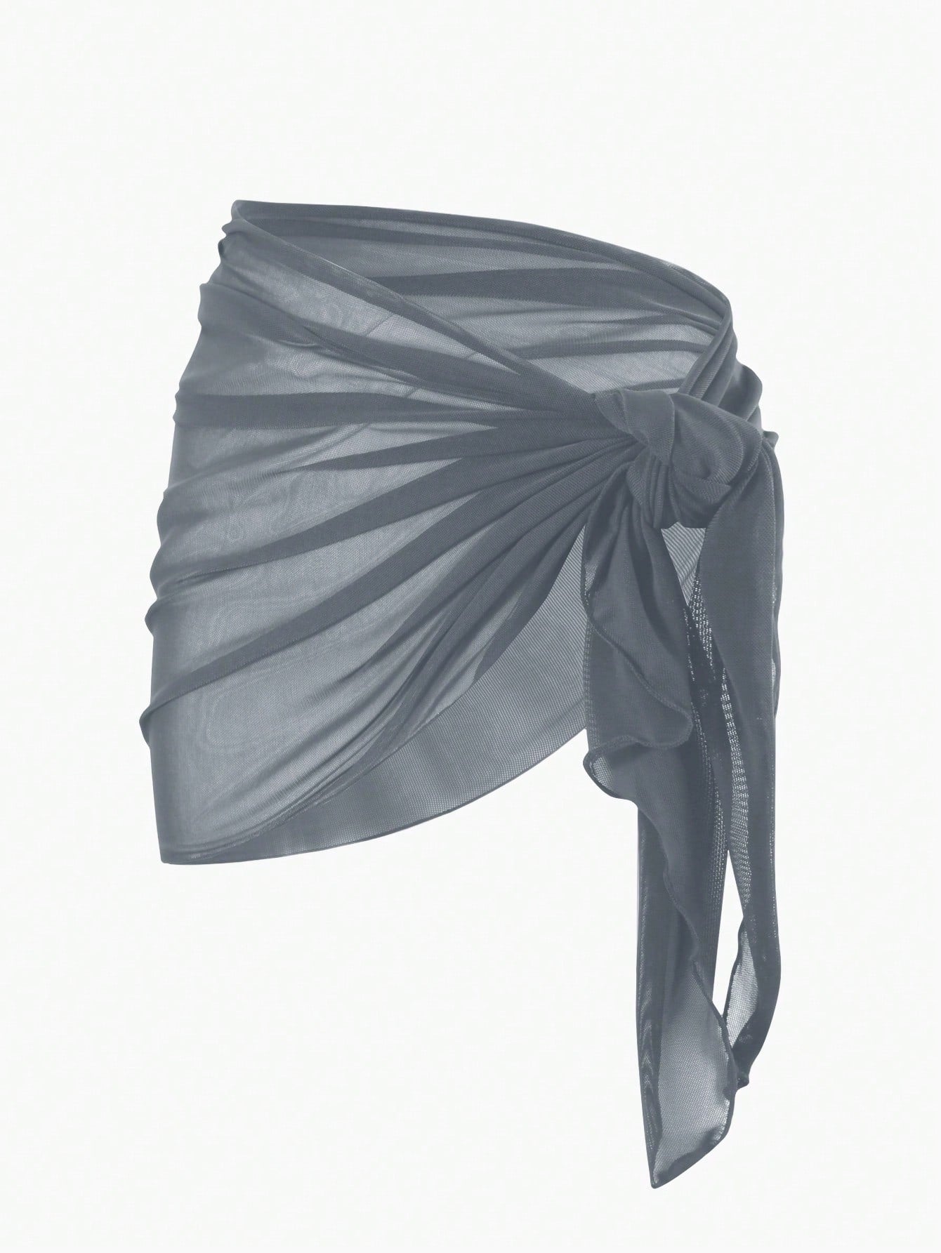 Jupe cache-maillot asymétrique à nœud avant