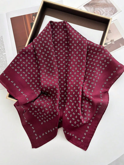 Foulard carré en satin pour femmes - Imprimé polyvalent