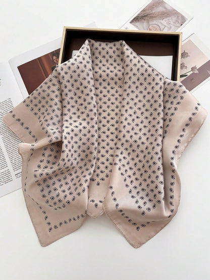 Foulard carré satin 70x70cm pour femmes - imprimé bandana écharpe