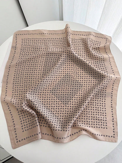 Foulard carré satin 70x70cm pour femmes - imprimé bandana écharpe