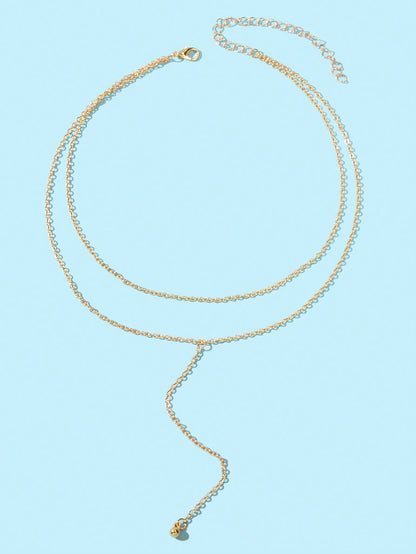 Collier multicouche perles plaqué or - Cadeau féminin