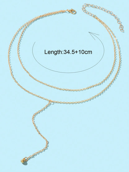Collier multicouche perles plaqué or - Cadeau féminin