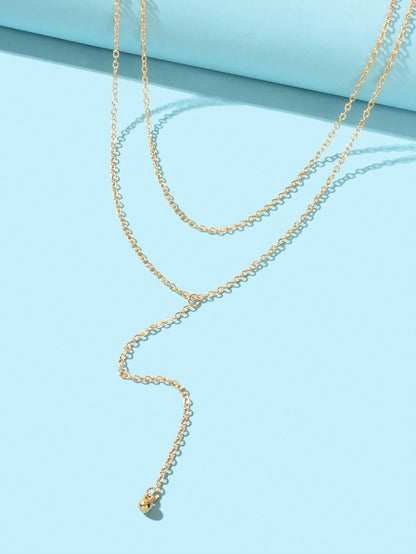 Collier multicouche perles plaqué or - Cadeau féminin