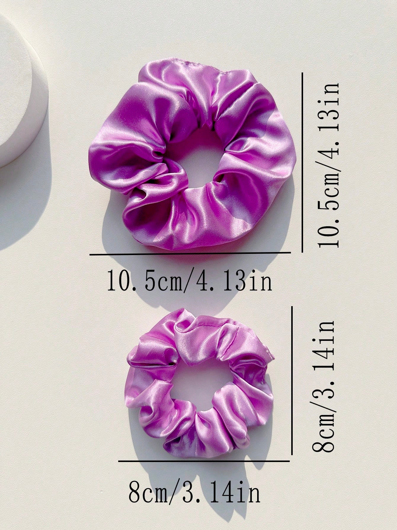Chouchous satin 16 pièces - Élastique large couleur unie