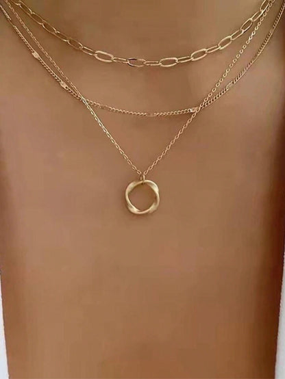 Collier pendentif circulaire pour femmes