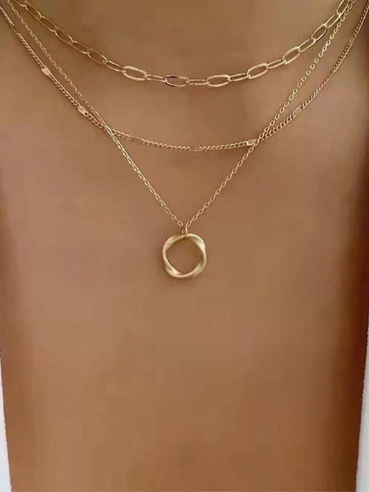 Collier pendentif circulaire pour femmes