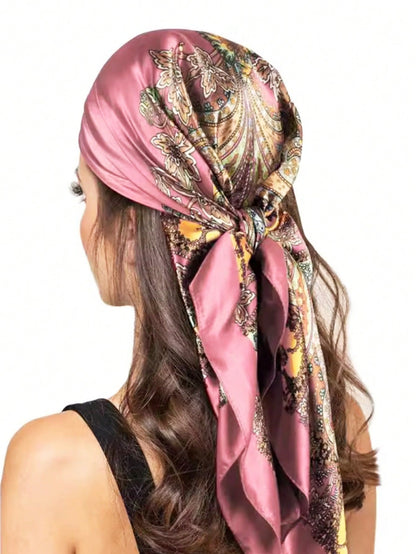 Foulard carré imprimé 90 cm - Polyvalent et tendance