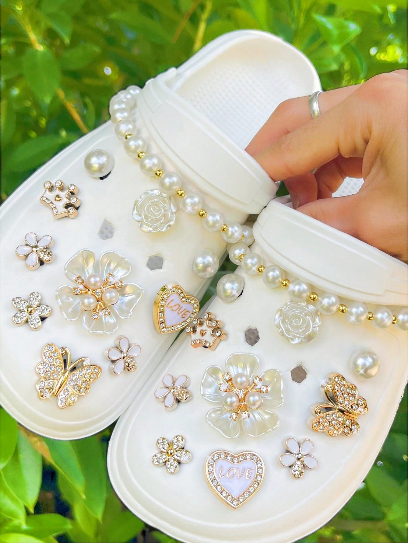 22 pièces boutons décoratifs détachables pour chaussures et sacs