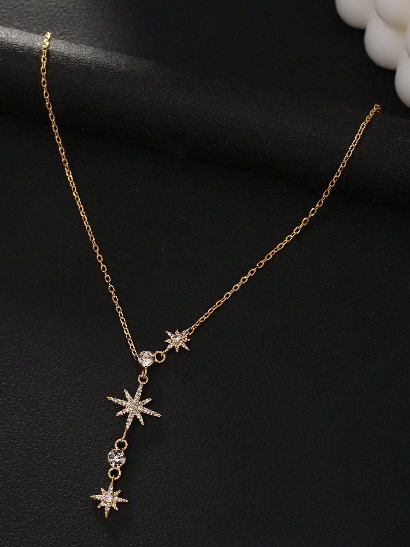 Collier ras-du-cou octagramme strass pour femmes