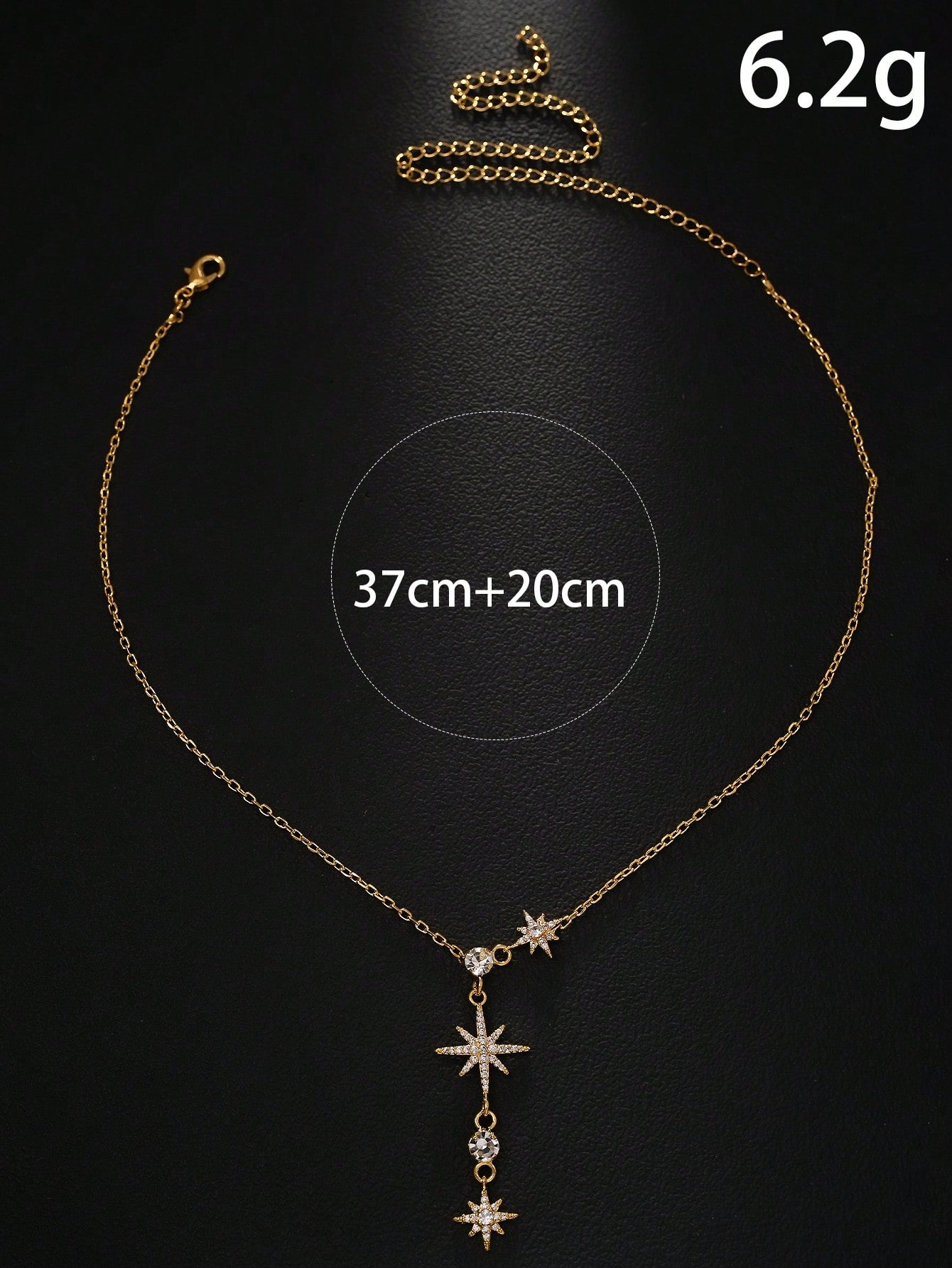 Collier ras-du-cou octagramme strass pour femmes