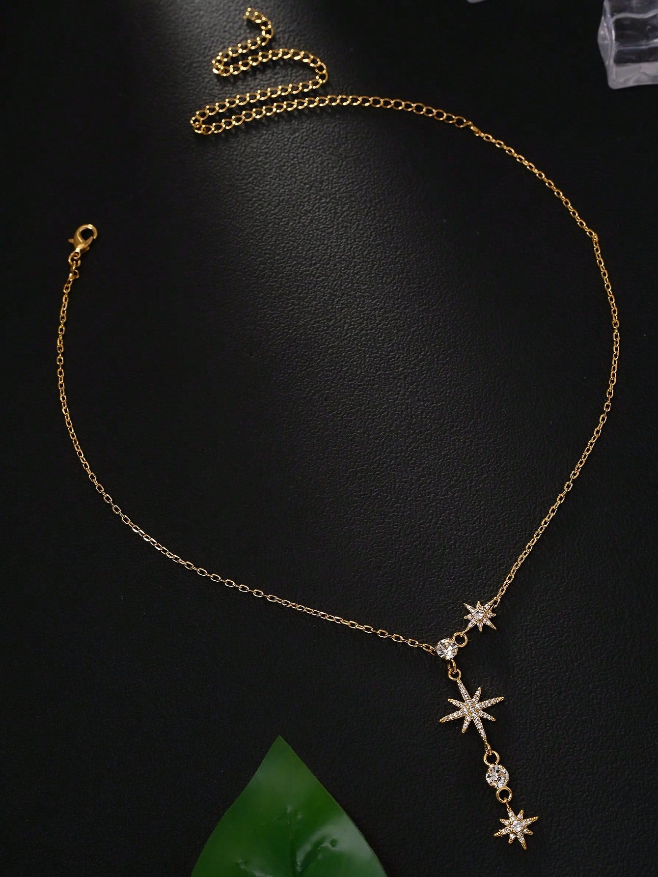 Collier ras-du-cou octagramme strass pour femmes