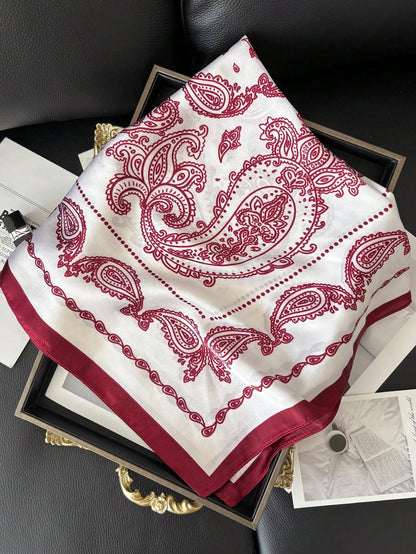 Foulard carré satin 70x70cm pour femmes - Multifonction