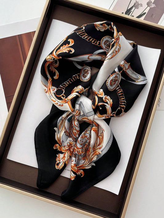 Foulard carré en satin 70x70 cm pour femmes