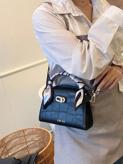 Sac à main femme motif crocodile, sangle ajustable, fermeture magnétique