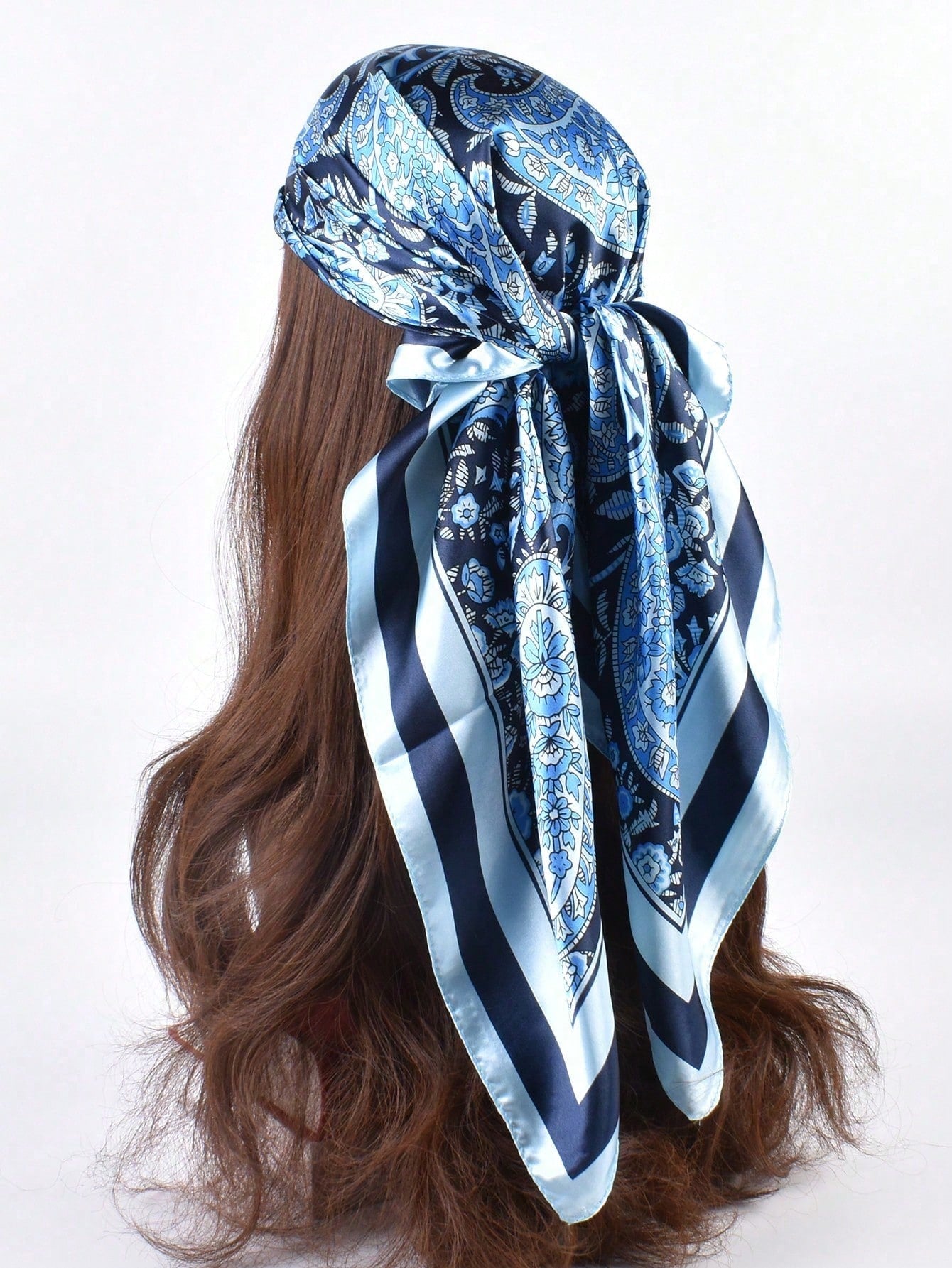 Foulard carré imprimé noix de cajou pour femmes