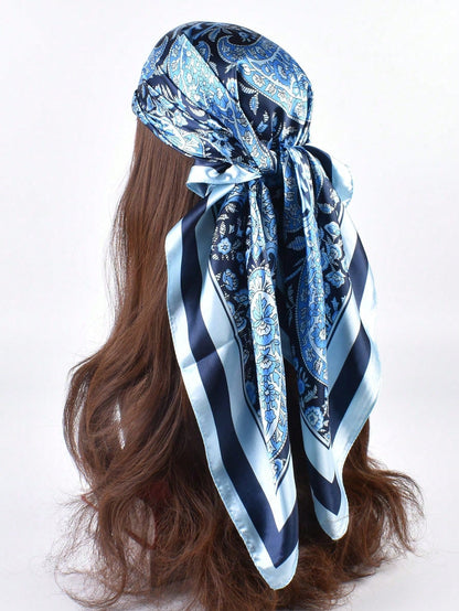 Foulard carré imprimé noix de cajou pour femmes
