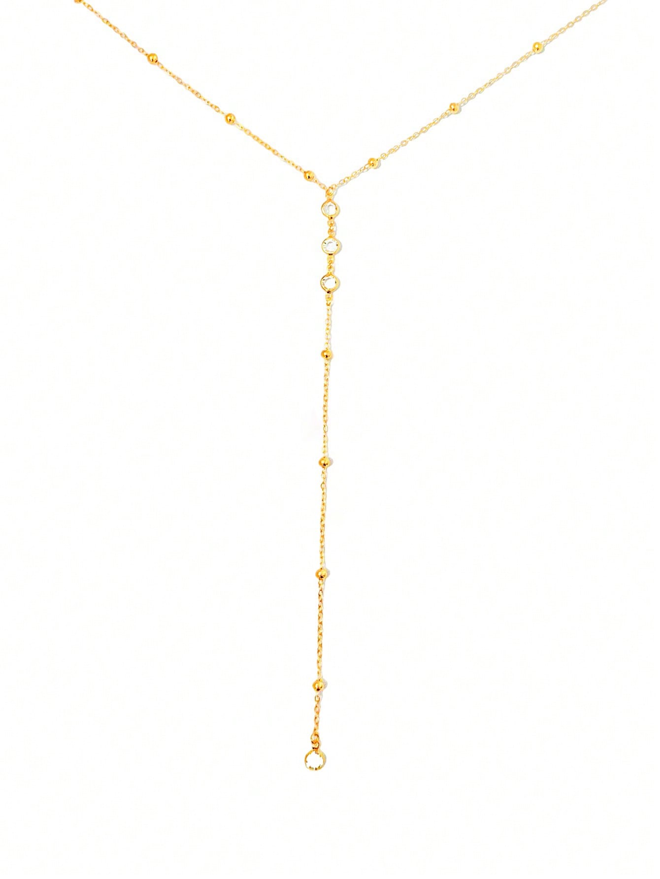 Collier en or avec diamants, modèle Y, pour femmes