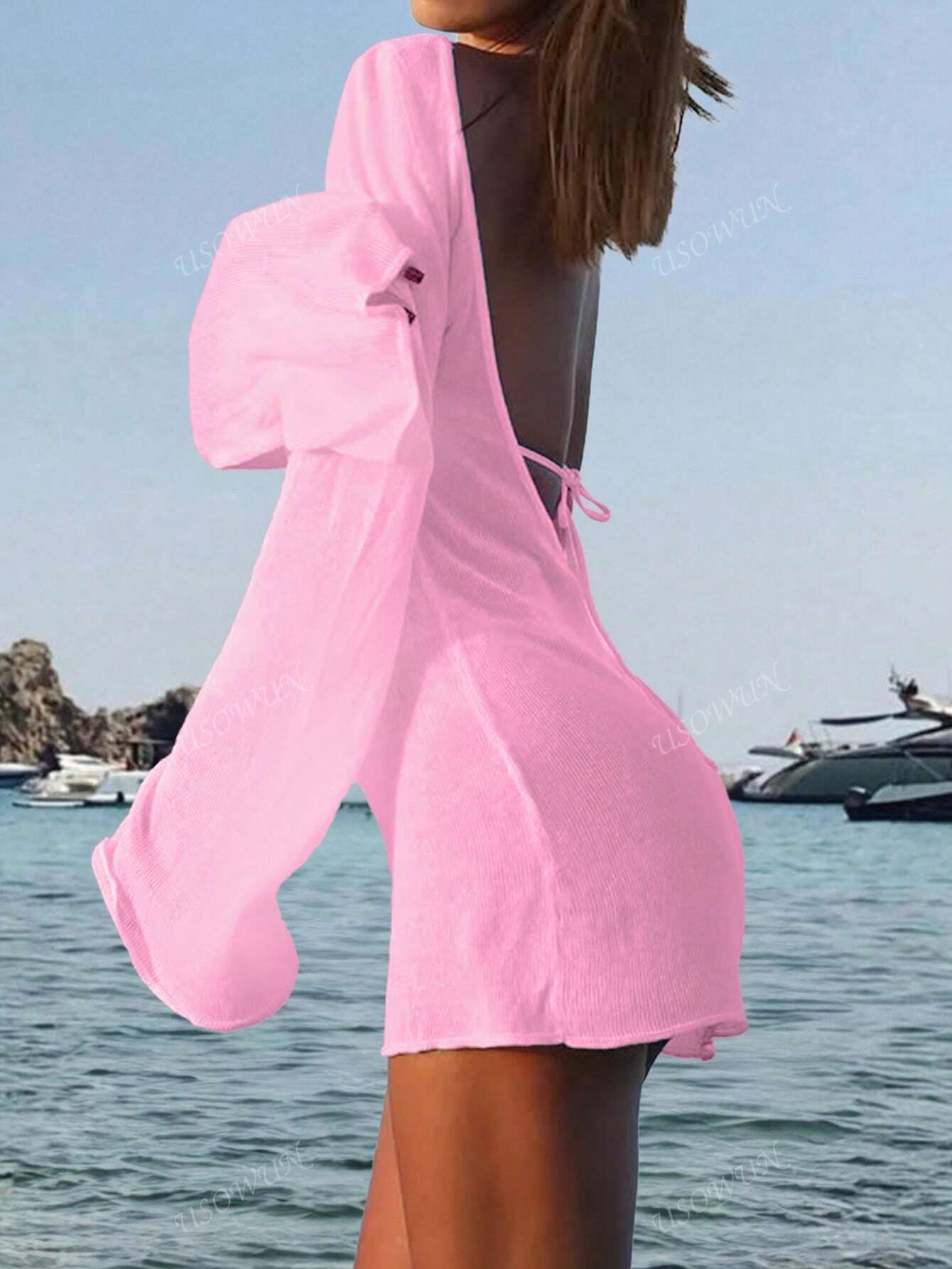 Robe d'été femme enveloppante dos nu