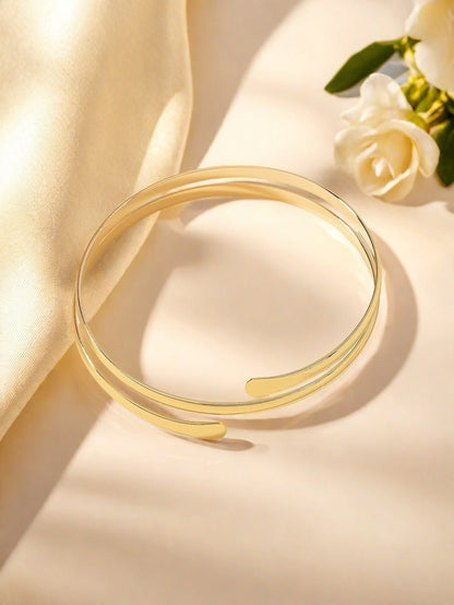 Bracelet double couche or minimaliste 2 pièces