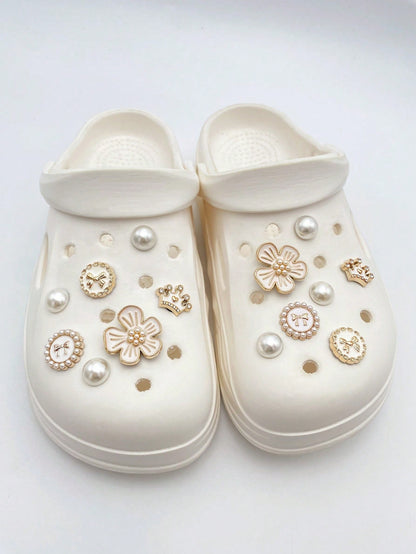 14 pièces clips chaussures décoratifs perles strass DIY