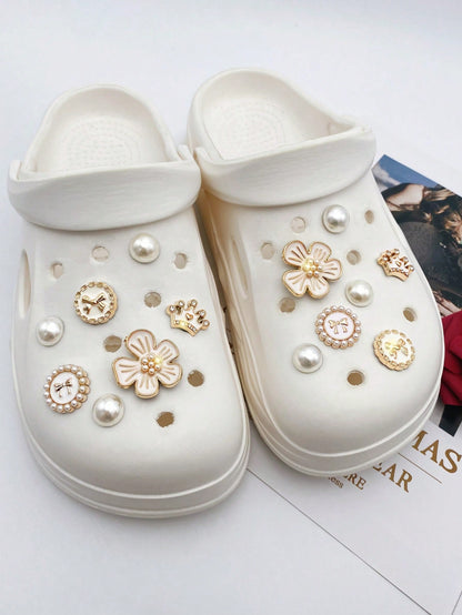 14 pièces clips chaussures décoratifs perles strass DIY