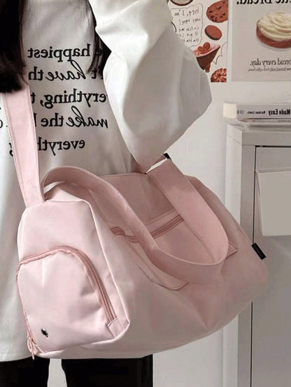 Sac bandoulière pliable grande capacité, plusieurs poches, pour école et voyage